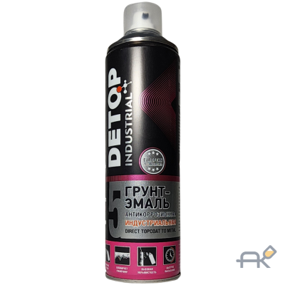 DETOP 5 - Грунт-эмаль антикоррозионная индустриальная RAL 8017 шоколадно-коричневая аэрозоль